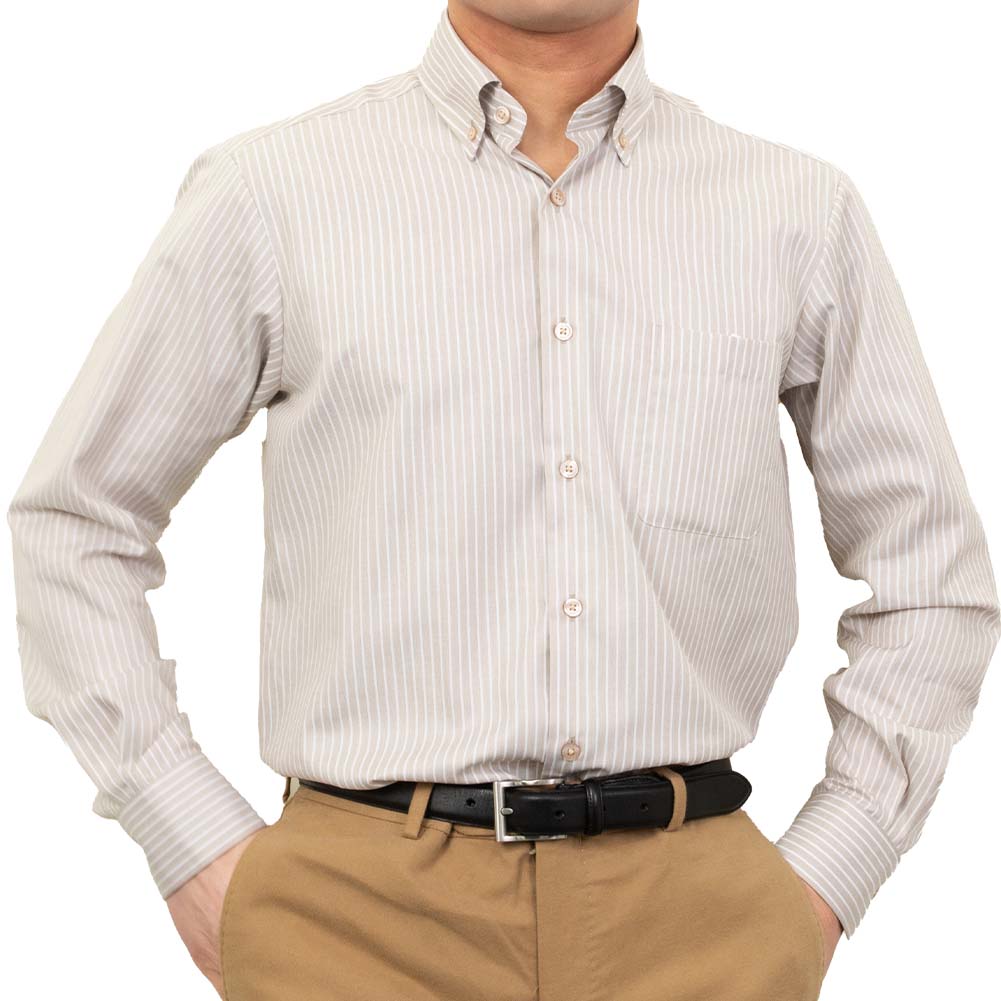 ワイシャツ ストライプ ブラウン SWAN・ブラウンレーベル｜SHIRT HOUSE