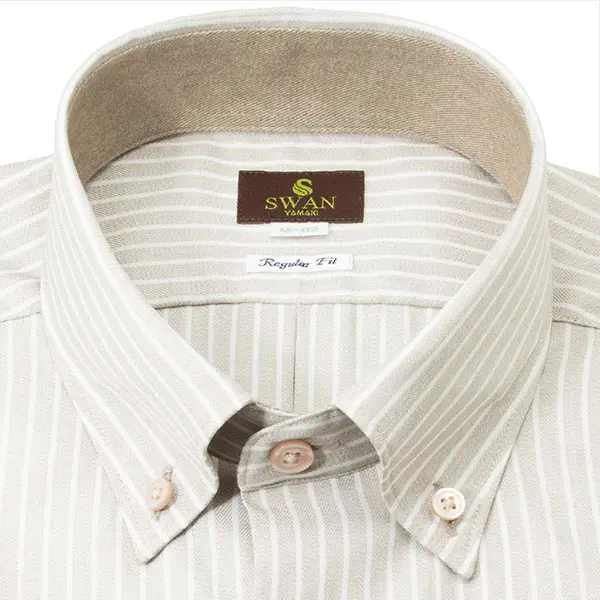 ワイシャツ ストライプ ブラウン SWAN・ブラウンレーベル｜SHIRT HOUSE