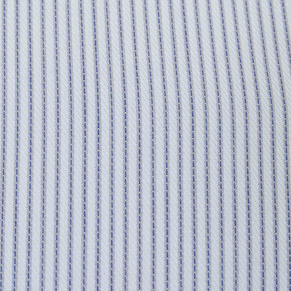 ワイシャツ ストライプ グレー オーガニックコットンブレンド SHIRT HOUSE・ブルーレーベル