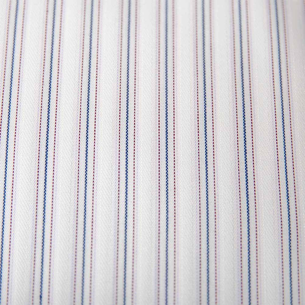 ワイシャツ スリムフィット ストライプ パープル エバーフィール SHIRT HOUSE・ブルーレーベル