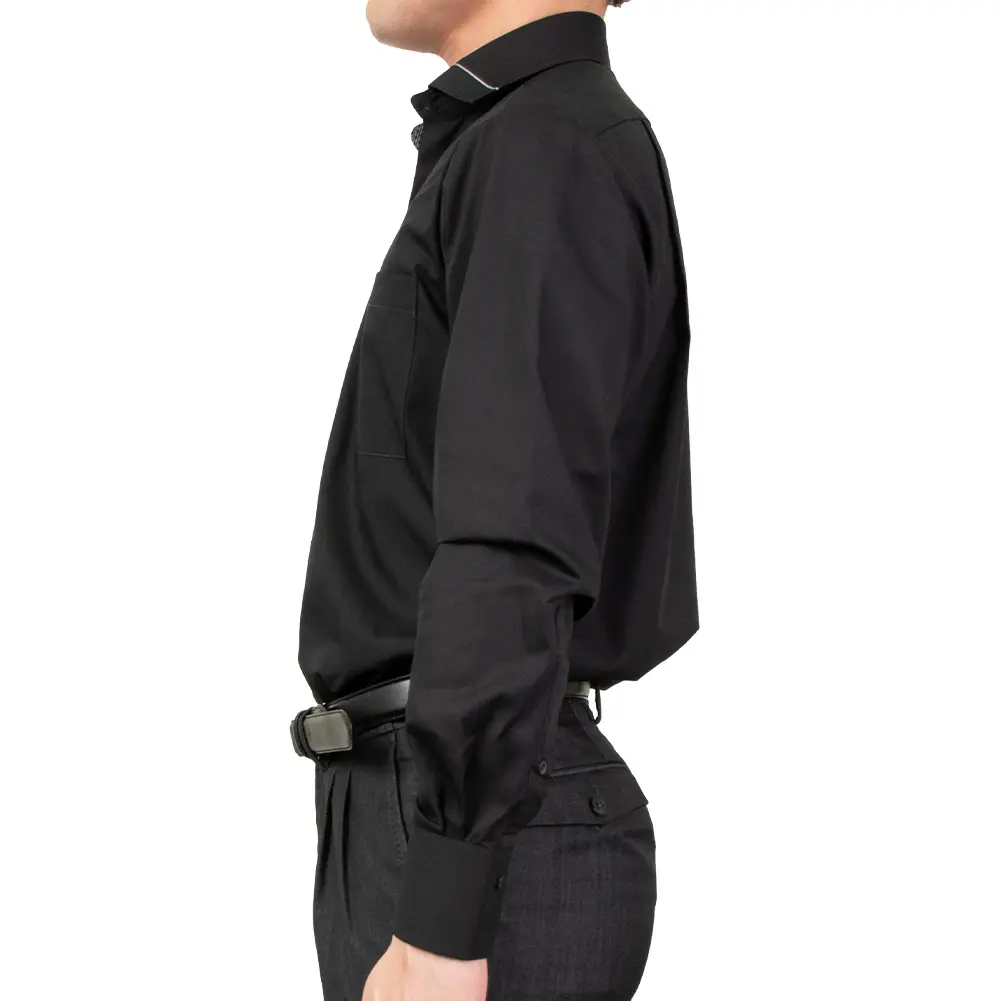 ワイシャツ 総柄 ブラック ドビー SWAN・ブラックレーベル｜SHIRT