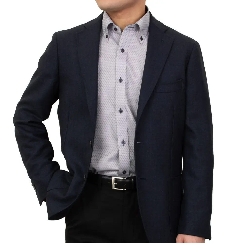 定価:18,900円　LES HALLES  高級品　トップス　長袖　タグ付新品 立衿シャツ HOOH 1261 長袖 作業着 作業服 鳳皇 村上被服【M-3L