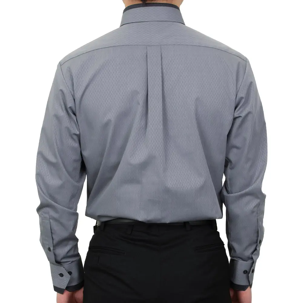 ワイシャツ 総柄 グレー ドビー SWAN・ブラックレーベル｜SHIRT HOUSE