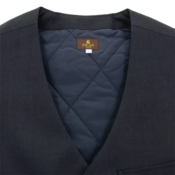ジレ ベスト ネイビー ブラックレーベル 中綿 ビジネス ビジカジ