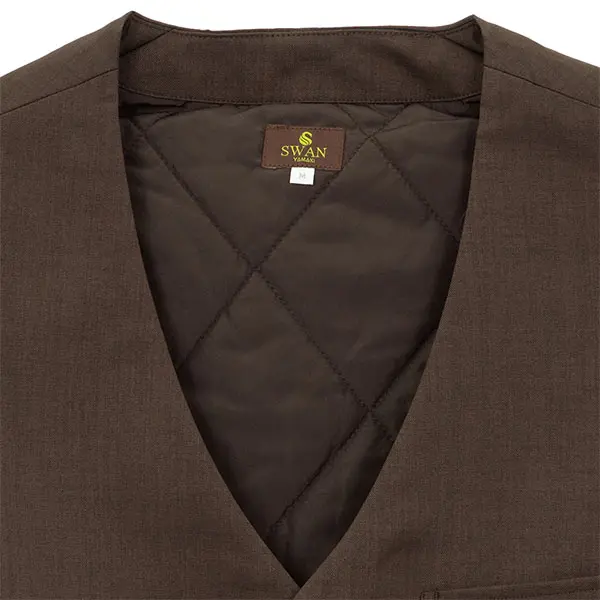ジレ ベスト ブラウン 茶色 ブラックレーベル 中綿 ビジネス ビジカジ