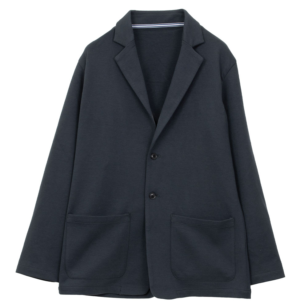 ジャケット ニットジャケット フラボノ 機能性 ブラウンレーベル 紺