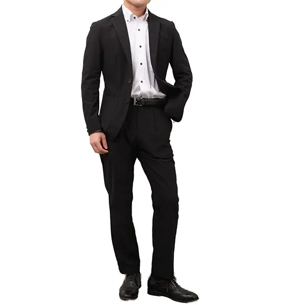 ブラックビジネススーツ サージ綾ブラック無地スーツ｜メンズファッション通販 MEN'S BIGI