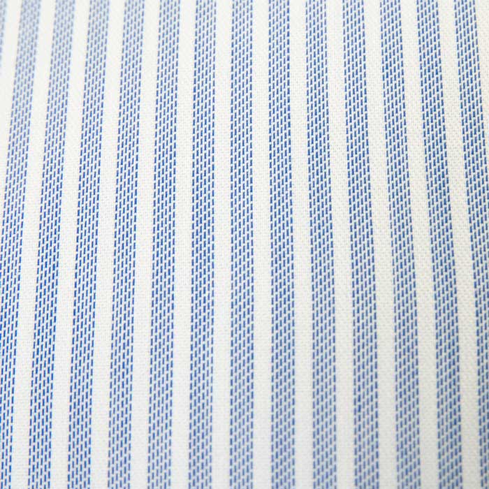 半袖ワイシャツ ストライプ ブルー フラボノ エバーフィール SHIRT HOUSE・ブルーレーベル