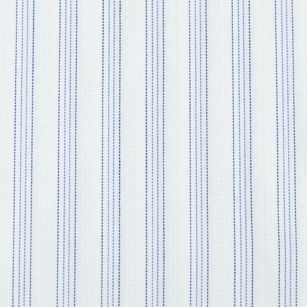半袖ワイシャツ ストライプ ブルー ドビー フラボノ 吸水速乾 エバーフィール SHIRT HOUSE・ブルーレーベル