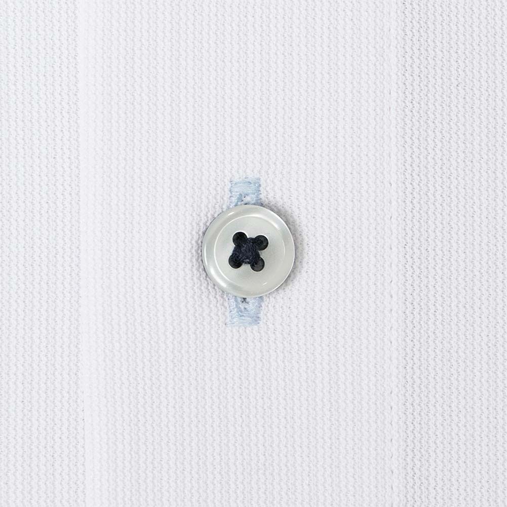 ニットシャツ(裄詰不可) スリムフィット ホワイト ニット ドビー 吸水速乾 SWAN・グリーンレーベル