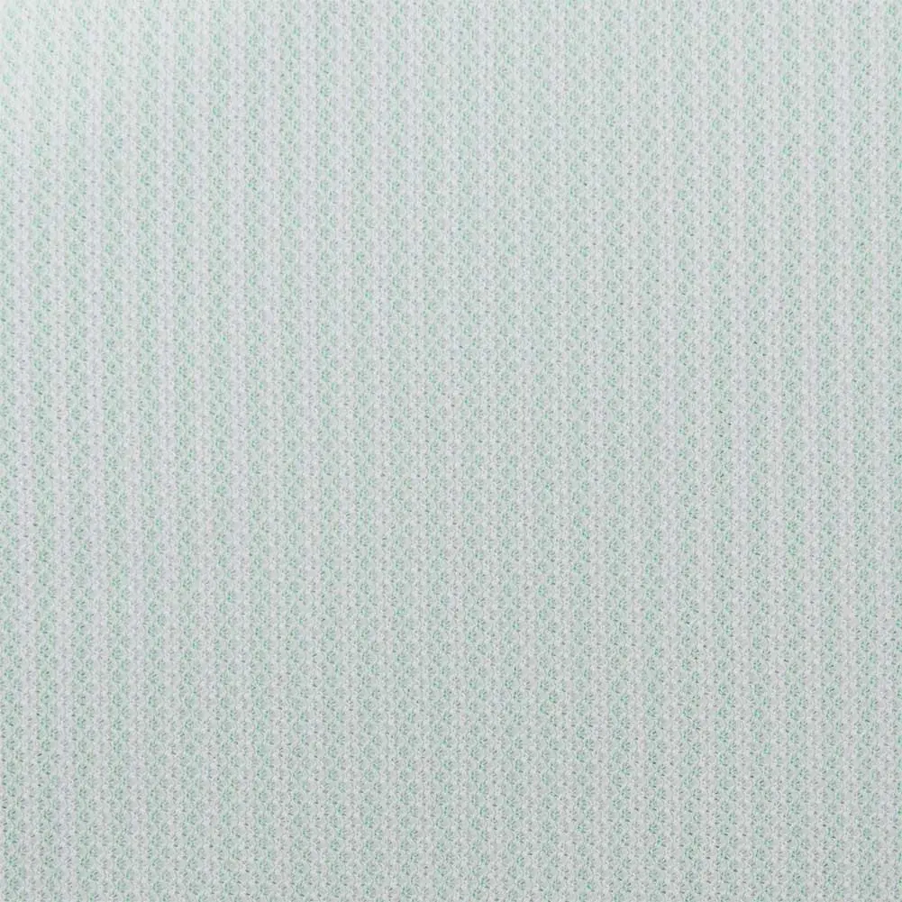 ニットシャツ(裄詰不可) スリムフィット ストライプ グリーン ニット ドビー 吸水速乾 SWAN・グリーンレーベル