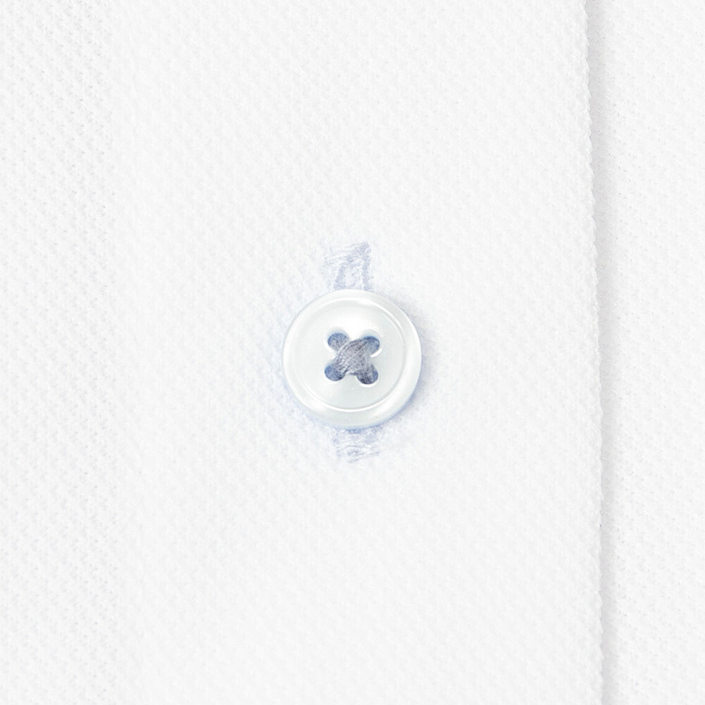 ニットシャツ(裄詰不可) ホワイト ニット 吸水速乾 SWAN