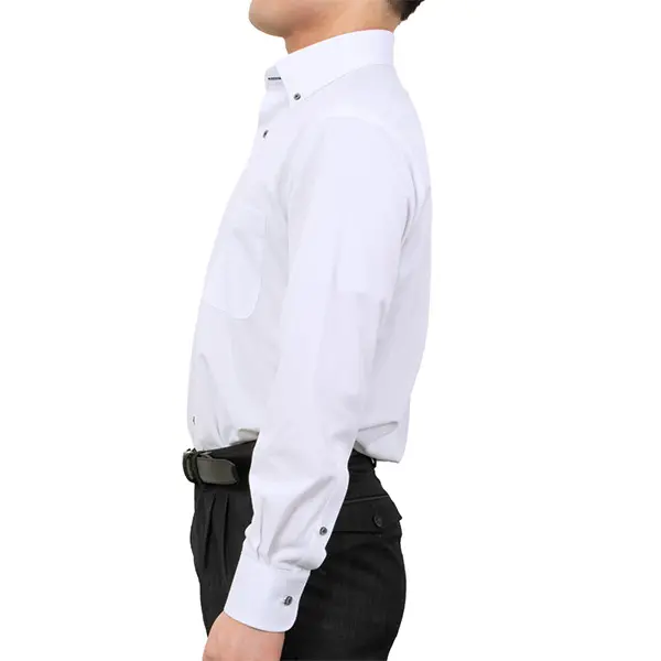 ニットシャツ(裄詰不可) チェック ホワイト ニット SWAN・グリーン