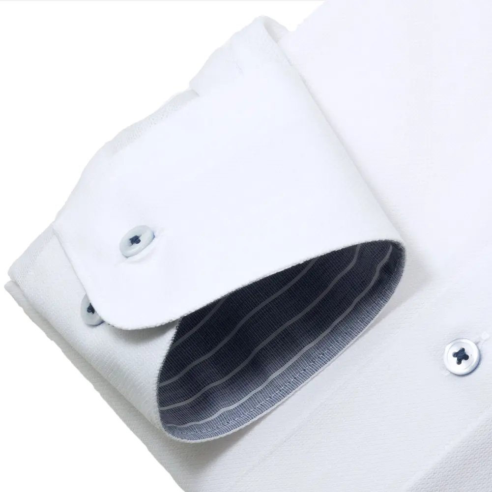 宮城県仙台二華　セーター•Y シャツ【新品未使用 】 ニットシャツ(裄詰不可) ホワイト ニット SWAN・グリーンレーベル