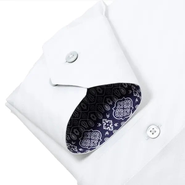 ニットシャツ(裄詰不可) ストライプ ホワイト ニット SWAN・グリーン