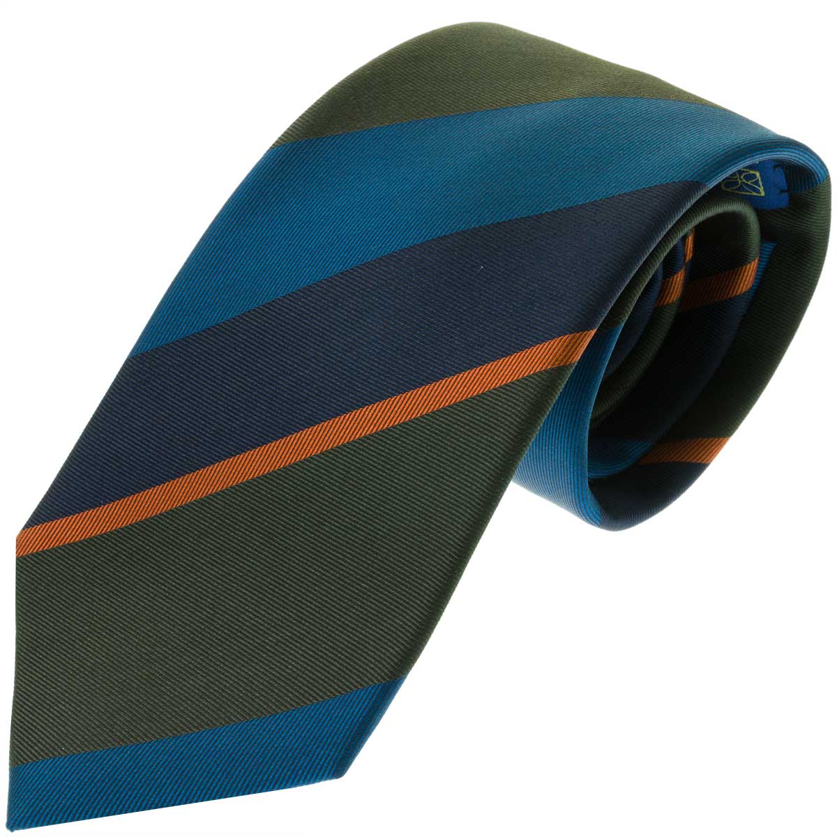 ネクタイ シルク 8cm 緑 グリーン 青 ブルー ネイビー オレンジ ストライプ【ゆうパケット対応】