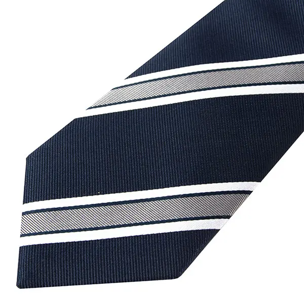 ネクタイ シルク100％ 8センチ レジメンタル ネイビー 紺 プレゼント