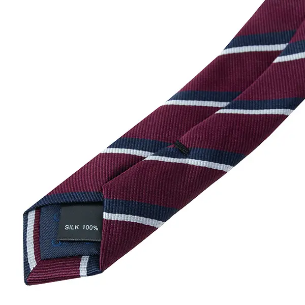 ネクタイ シルク100％ 8センチ レジメンタル エンジ 赤 プレゼント