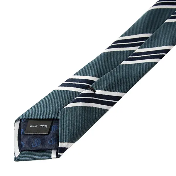 ネクタイ シルク100％ 8センチ レジメンタル グリーン 緑 プレゼント