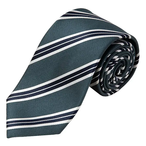 ネクタイ シルク100％ 8センチ レジメンタル グリーン 緑 プレゼント