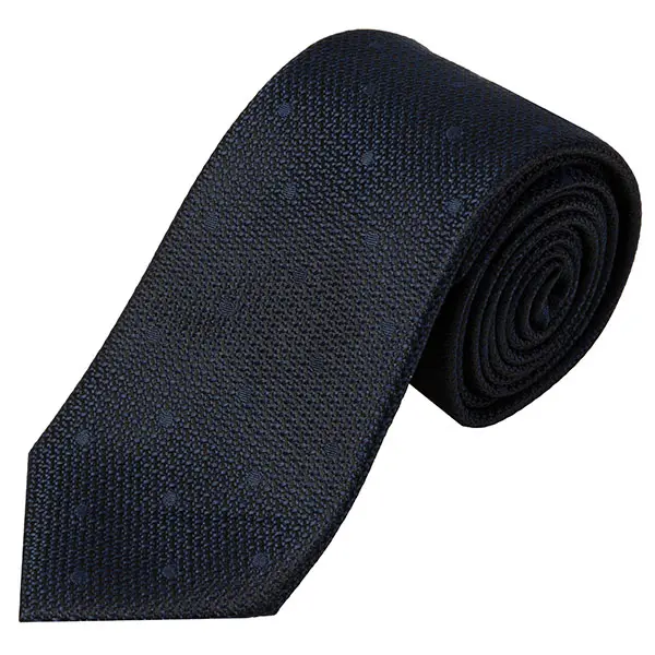 ネクタイ シルク100％ 8センチ ドット ネイビー 紺 プレゼント 就活