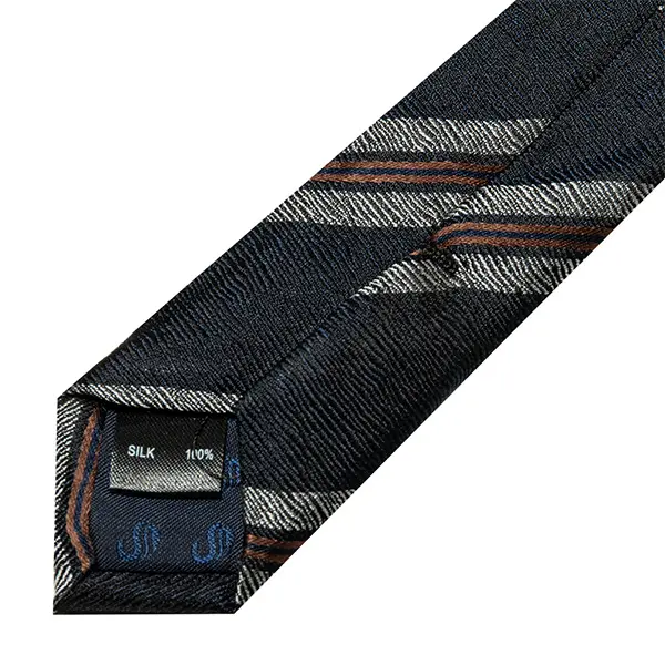 ネクタイ シルク100% 8cm幅 絹 高品質 メンズ レジメンタル ネイビー