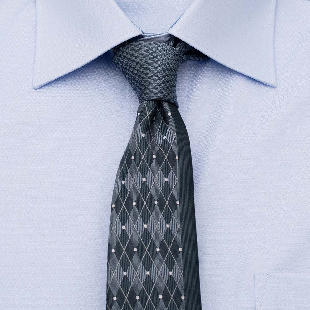 ネクタイ シルク100％ 7センチ アーガイルチェック グリーン 緑