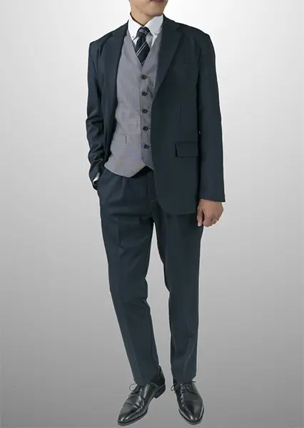 極美品✨エポカウォモ ビジネススーツ セットアップ 上下 2B 紺茶 50 XL パンツ スーツ セットアップ 機能性 ブラウンレーベル ネイビー 紺