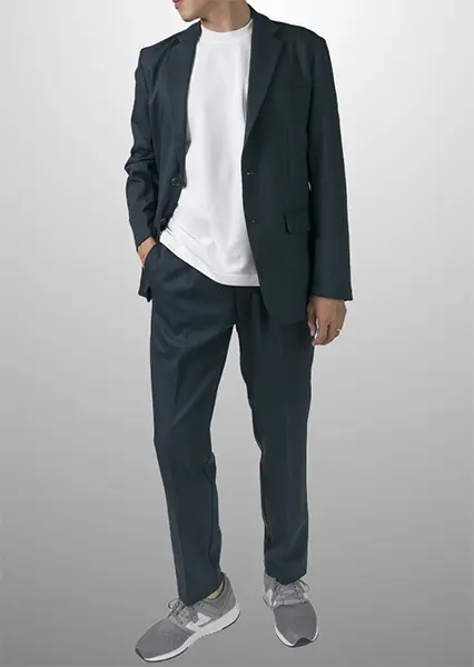 パンツ スーツ セットアップ 機能性 ブラウンレーベル ネイビー 紺