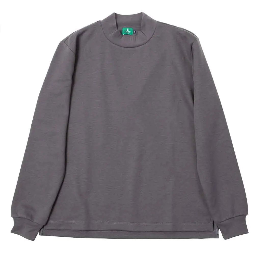 モックネック Tシャツ グレー 長袖 カジュアル（ラッピング不可）