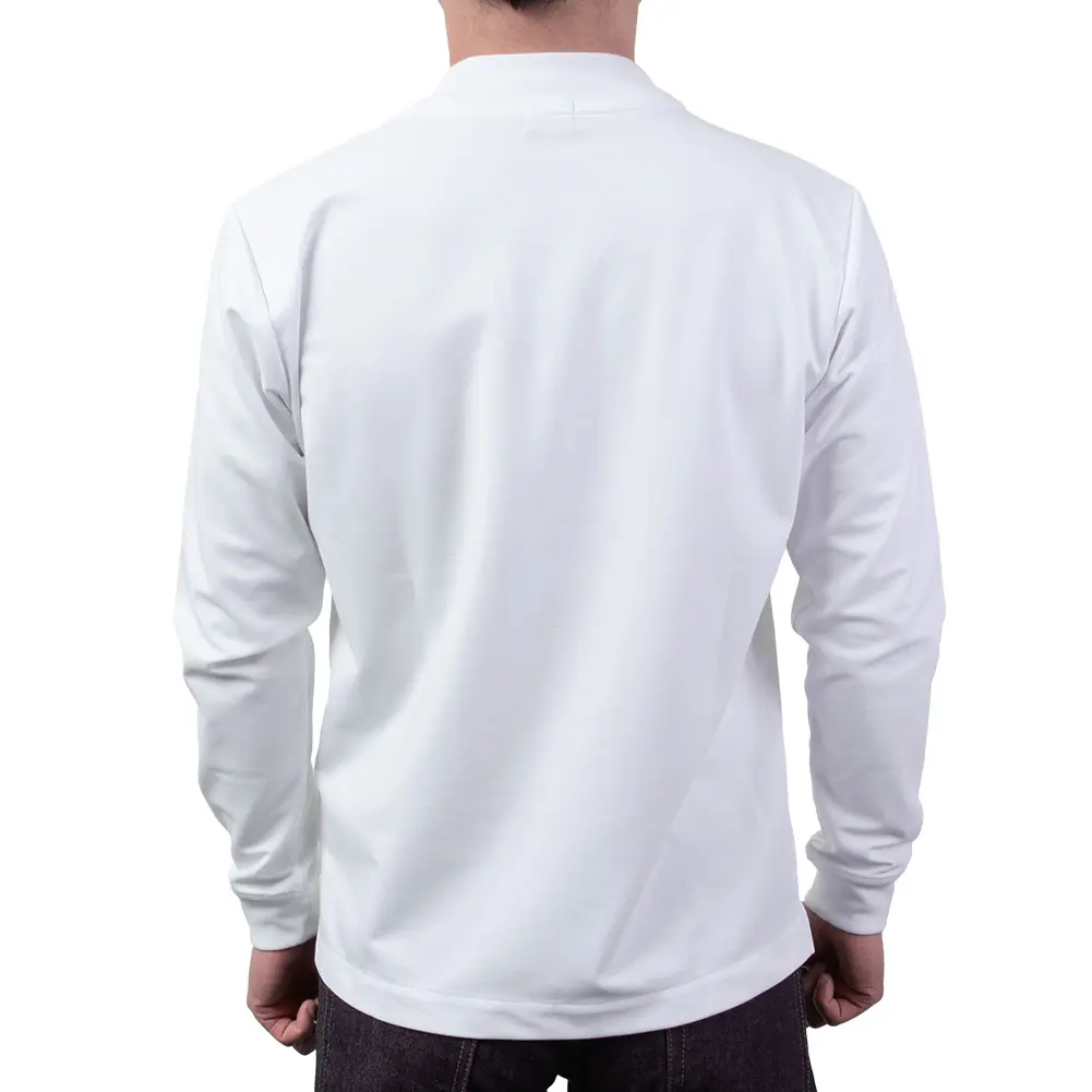 Tシャツ カットソー ホワイト 白 長袖 カジュアル オフィスカジュアル ビジカジ（ラッピング不可）