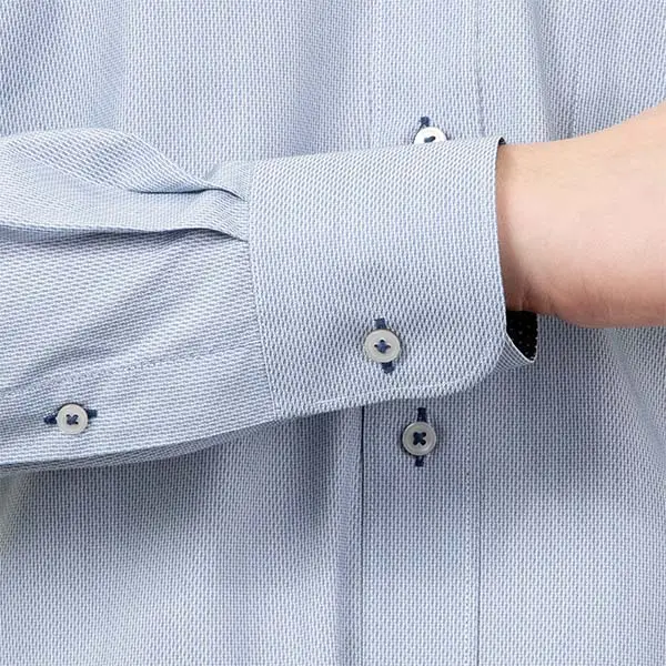 ワイシャツ デザイン ブルー ドビー エバーフィール SWAN・ブルー