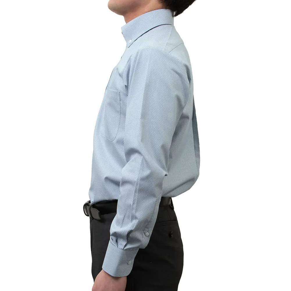 ワイシャツ ブルー ドビー エバーフィール SWAN・ブルーレーベル