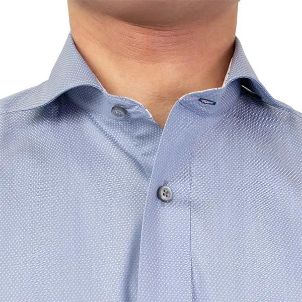 ワイシャツ スリムフィット ブルー ドビー エバーフィール SWAN
