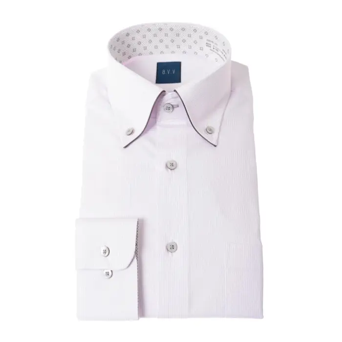 ワイシャツ メンズ 長袖 形態安定 ドレスシャツ Yシャツ カッターシャツ ビジネスシャツ ビジネス シャツ ボタンダウン avv アーベーベー