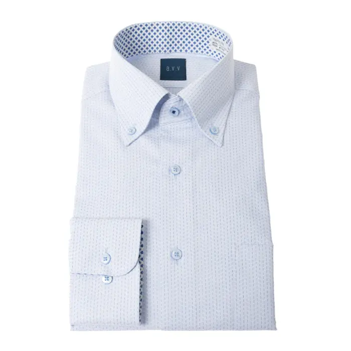 ワイシャツ メンズ 長袖 形態安定 ドレスシャツ Yシャツ カッターシャツ ビジネスシャツ ビジネス シャツ ボタンダウン avv アーベーベー