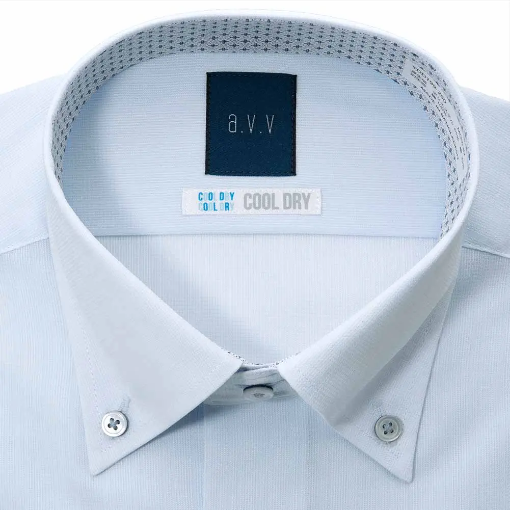ワイシャツ デザイン ブルー ドビー 吸水速乾 消臭 a.v.v HOMME
