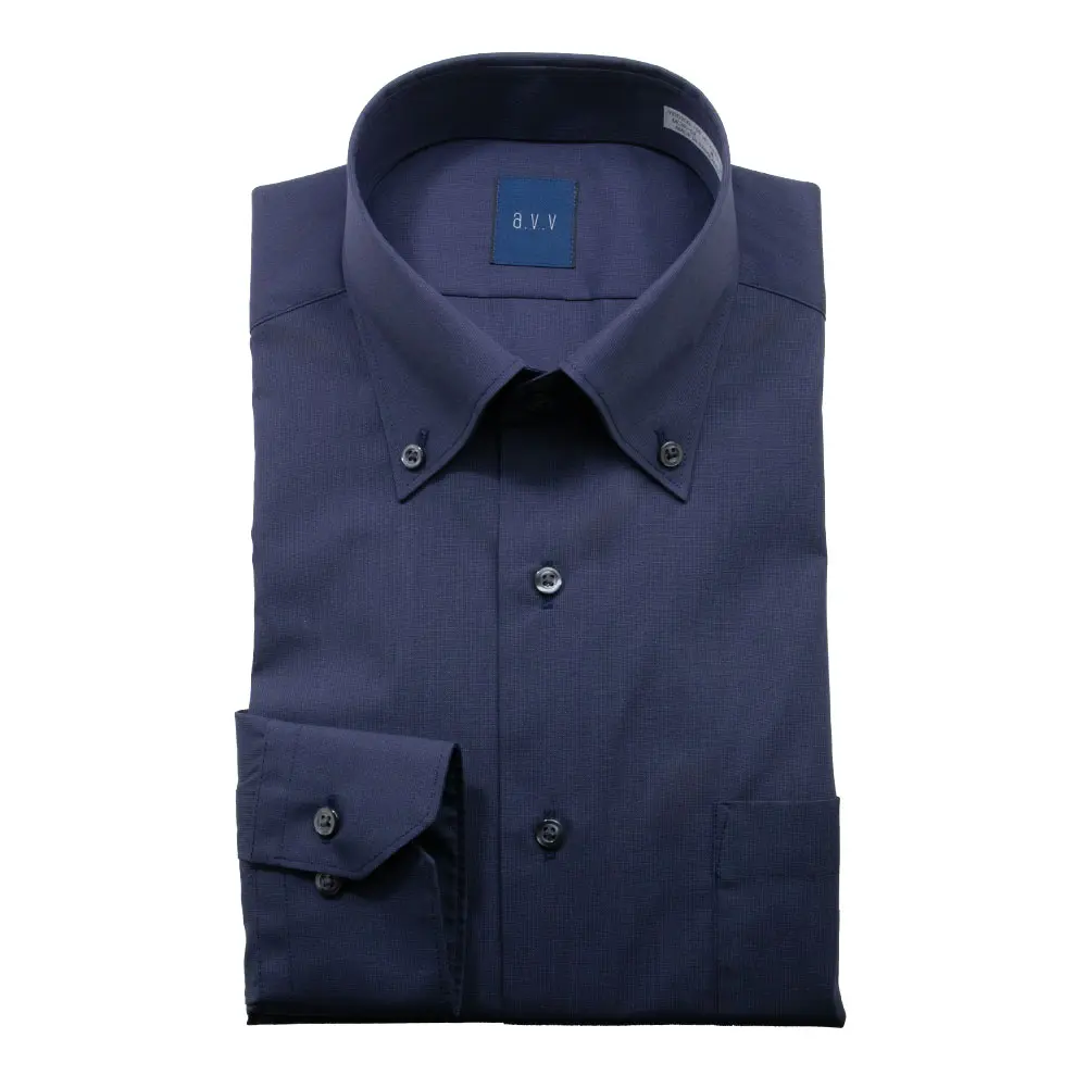 ワイシャツ 無地 ネイビー ドビー a.v.v HOMME｜SHIRT STATION（シャツ