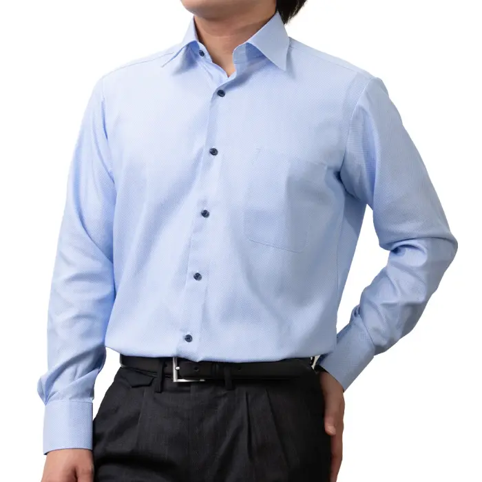 ワイシャツ チェック ブルー a.v.v HOMME｜SHIRT STATION（シャツ