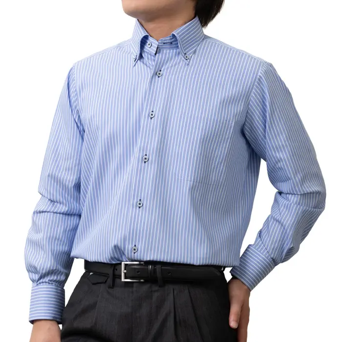 ワイシャツ ストライプ ブルー a.v.v HOMME｜SHIRT STATION（シャツ