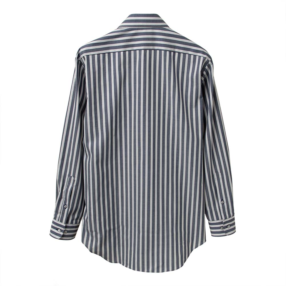 ワイシャツ ストライプ ネイビー Levin UOMO