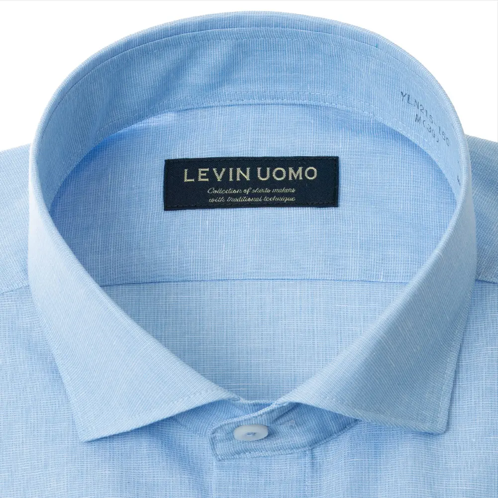 半袖ワイシャツ ブルー 吸水速乾 Levin UOMO