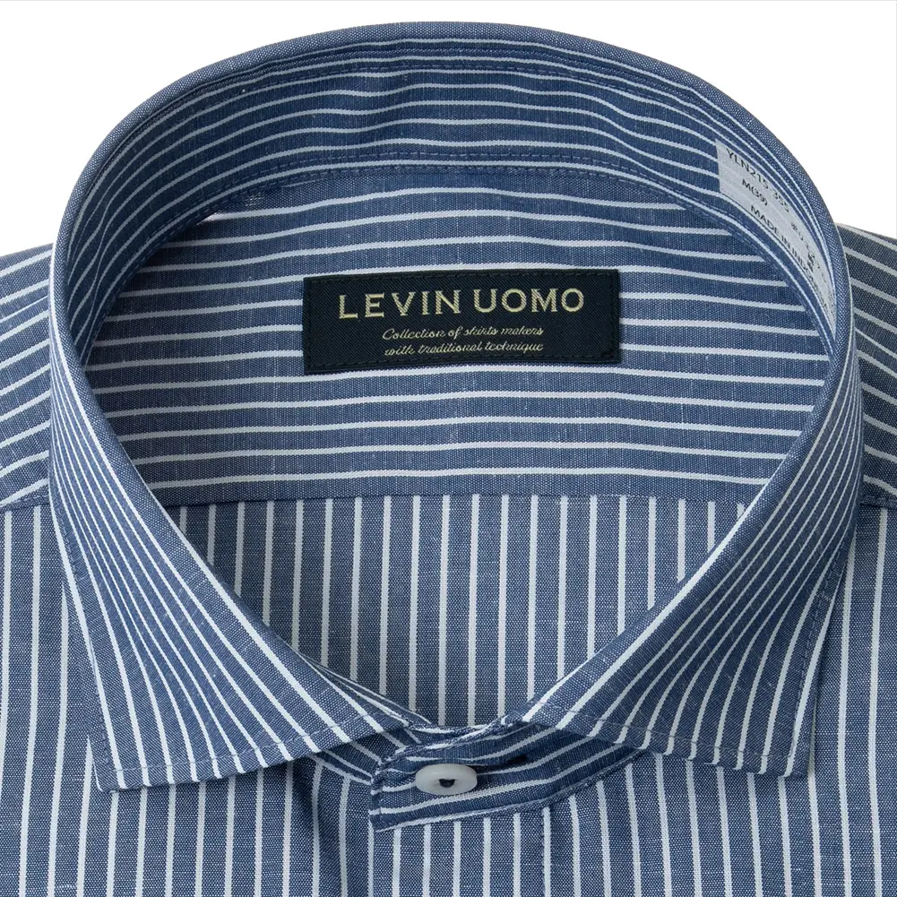 半袖ワイシャツ ネイビー 吸水速乾 Levin UOMO｜SHIRT STATION（シャツ
