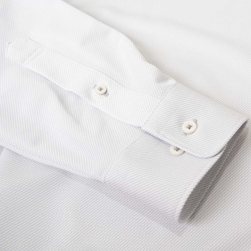 ニットシャツ(裄詰不可) グレー ニット 吸水速乾 Levin UOMO