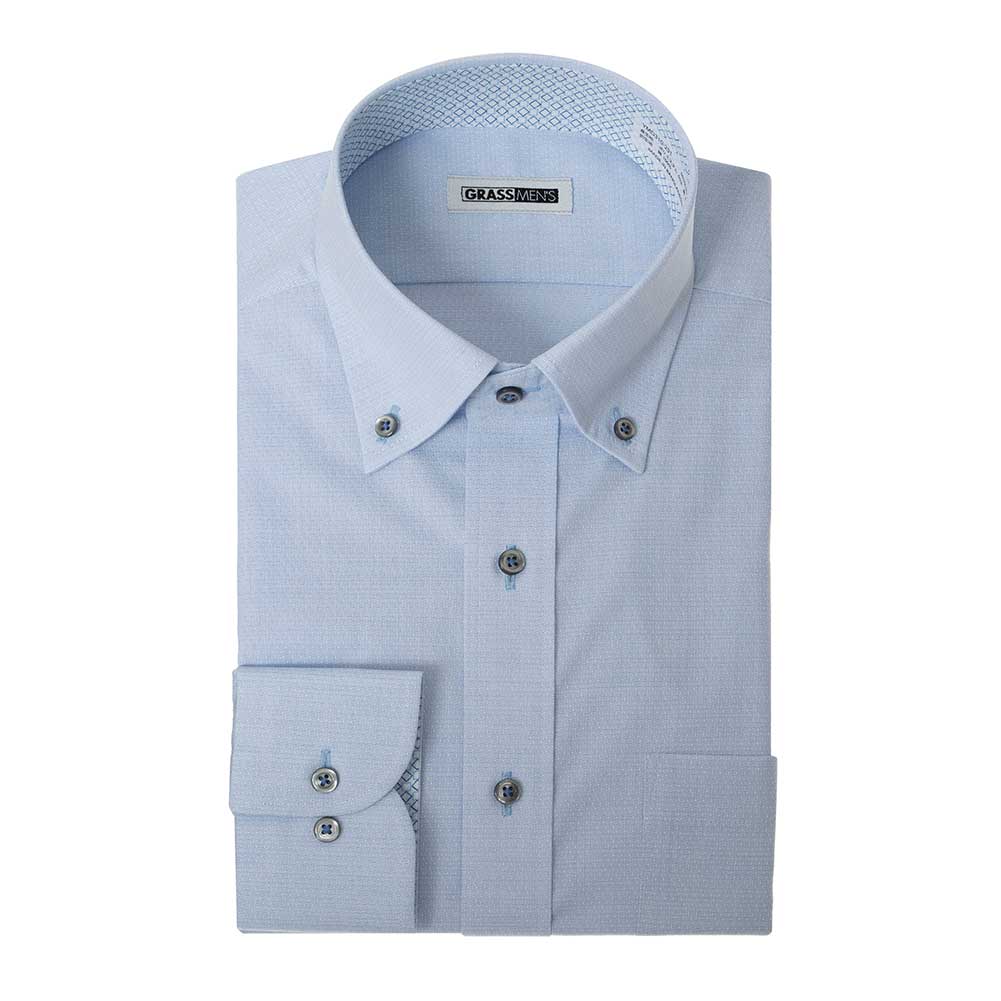 deres シルクデニムシャツ ホワイト ワイシャツ ホワイト ドビー GRASS MEN'S｜SHIRT STATION