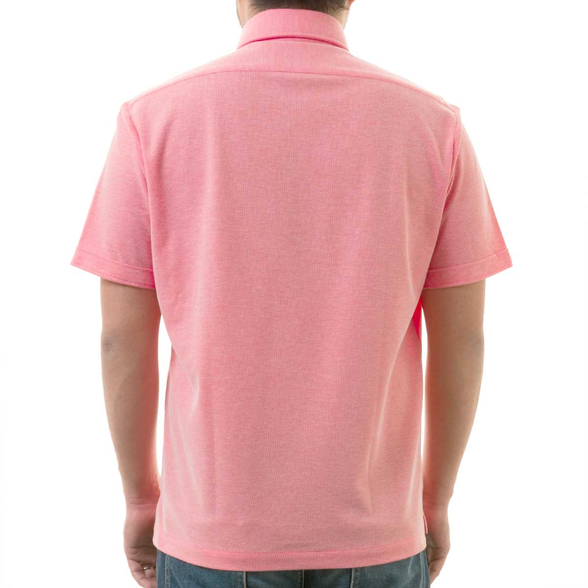 POLO B.C.S. 半袖ショートカラーボタンダウン レッド ワイシャツ(裄詰不可)