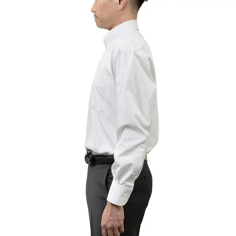 ワイシャツ ストライプ グレー ストライプ ELLE HOMME｜CHOYA SHIRT