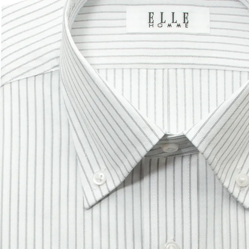 ワイシャツ ストライプ グレー ストライプ ELLE HOMME｜CHOYA SHIRT