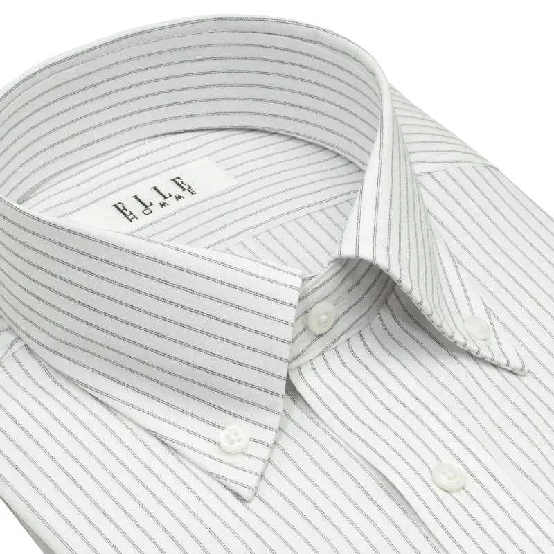 ワイシャツ ストライプ グレー ストライプ ELLE HOMME｜CHOYA SHIRT
