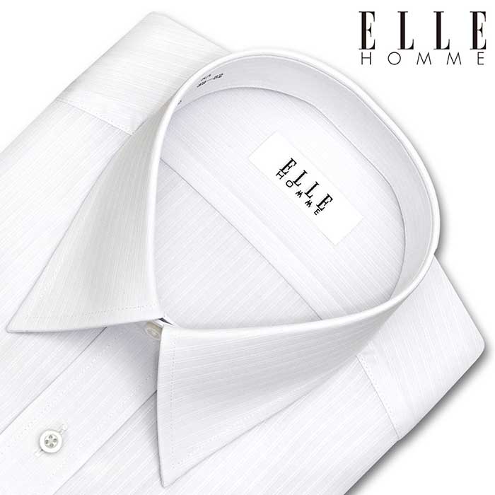 ELLE HOMME 長袖レギュラーカラー　 ホワイト ワイシャツ